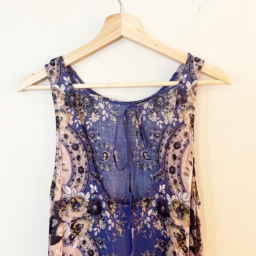 Free People Printed Dobby Dot Flouncy Hem Slip Dress - Picture 5 of 6